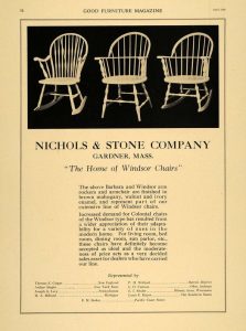 vintage catalog page about Windsor style chairs
